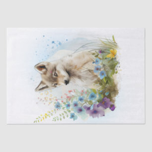 Wolf Pup Watercolor Tissue Paper