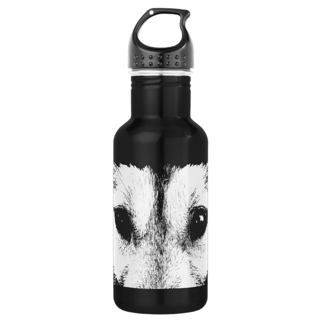 Wolf Pup Wolf Dog Husky Dog Bottle (Front)