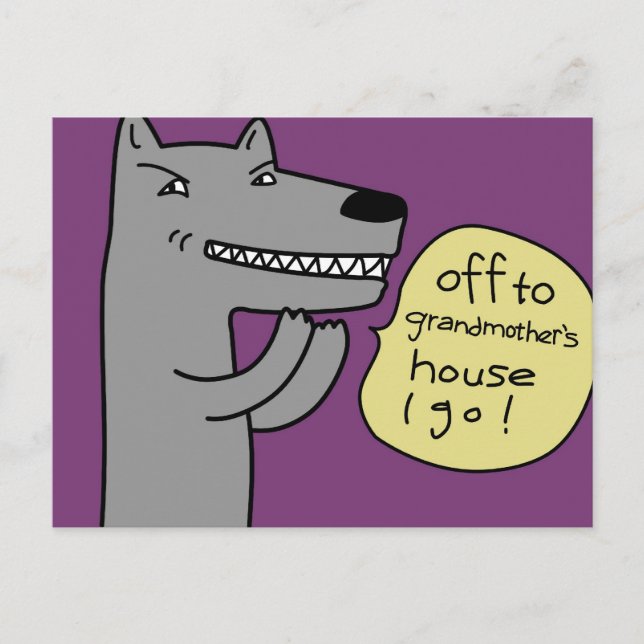 Wolf (purple) postcard (Front)