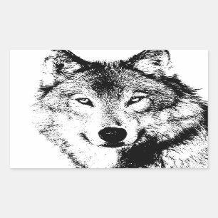 Wolf Rectangular Sticker
