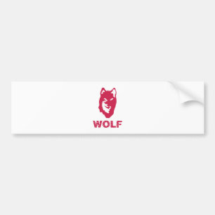 Wolf (Red) Bumper Sticker