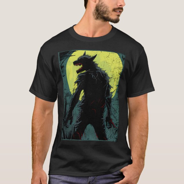 wolf ripping vintage T-Shirt (Front)