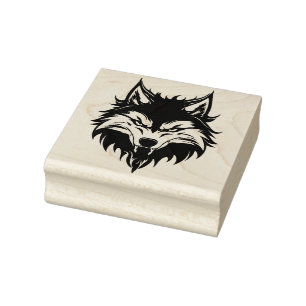 Wolf  rubber stamp