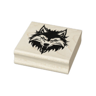 Wolf  rubber stamp