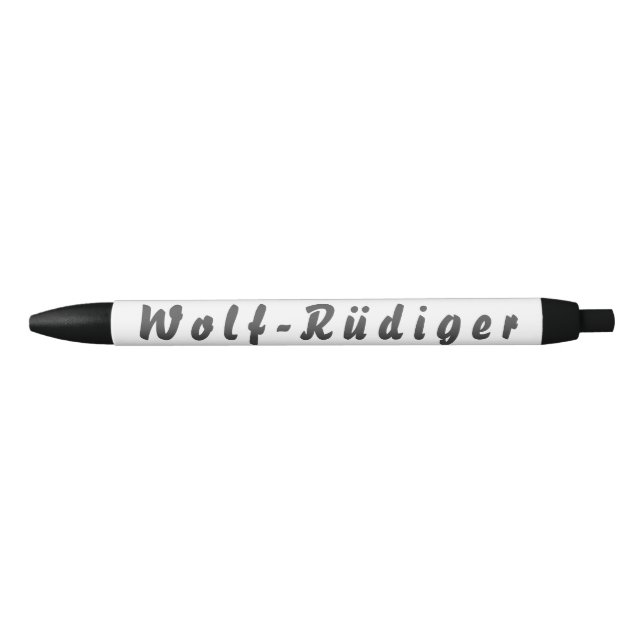 Wolf-Rüdiger Kugelschreiber Black Ink Pen (Front)