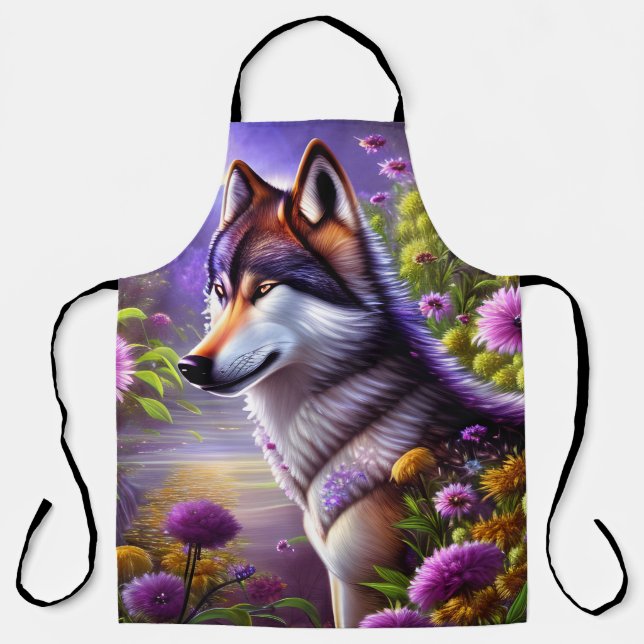 Wolf’s Shadow in the Moonlight Apron (Front)