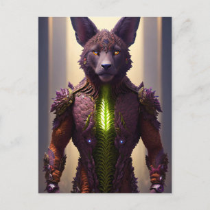 Wolf Sci Fi Postcard