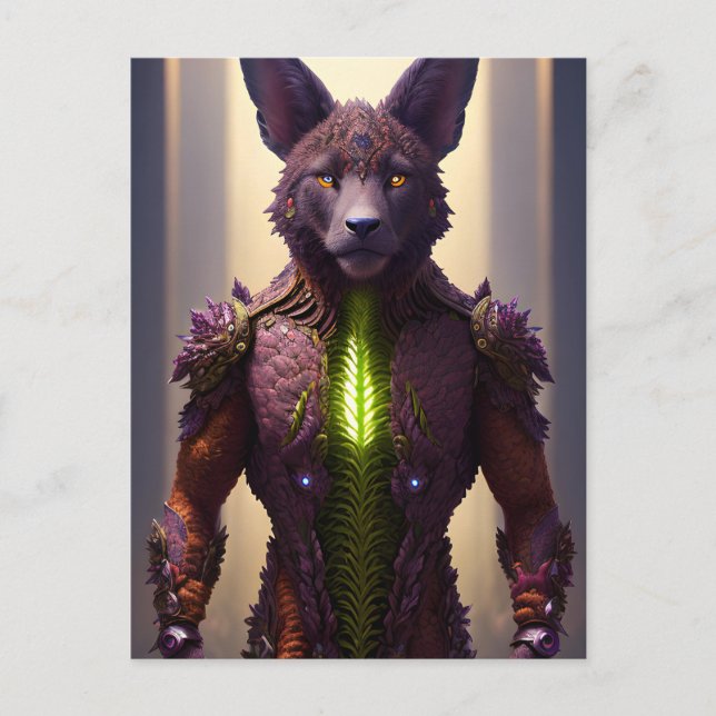 Wolf Sci Fi Postcard (Front)