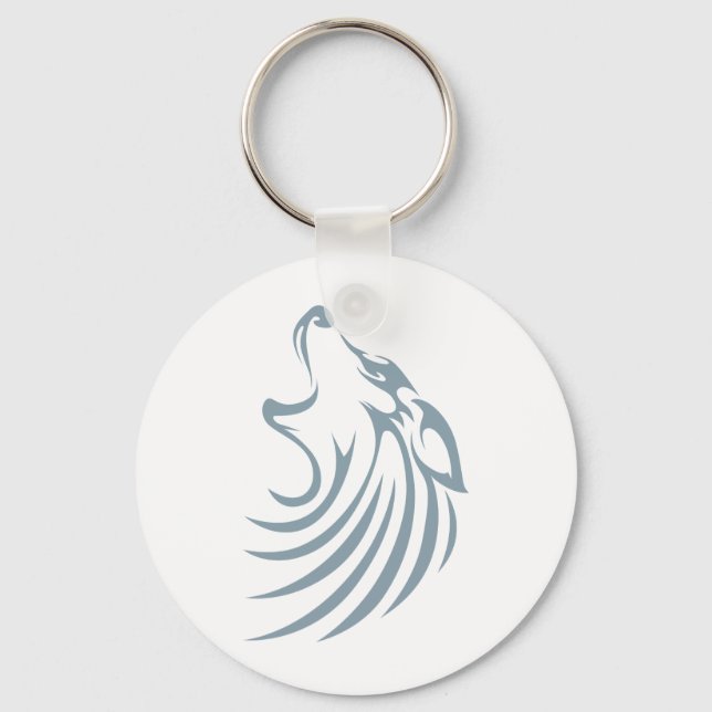 Wolf Shirts | Cool Custom Wolf Shirts Logo Key Ring (Front)