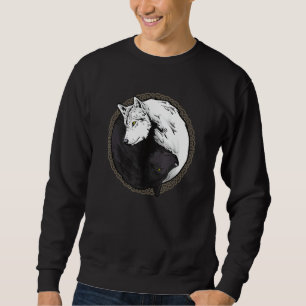 Wolf Shirts, Yin Yang Wolves Animal Gift Sweatshirt