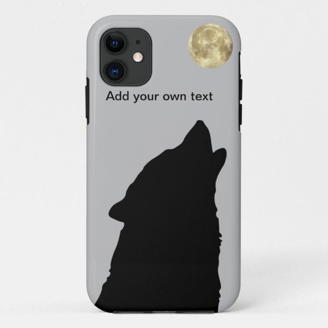 Wolf Sillhoutte with Full Moon iPhone 5 case (Back)