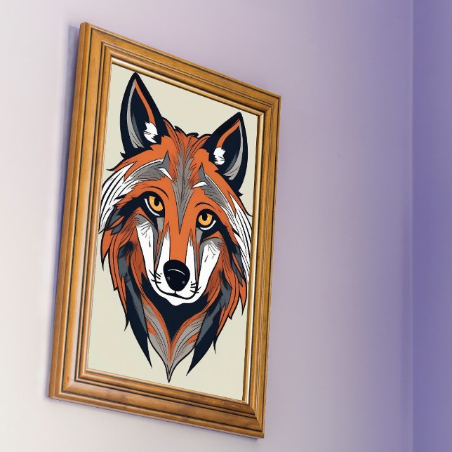 Wolf Simplified Stylish Illustration Poster (Creator Uploaded)