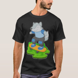 Wolf Skater Skateboard T-Shirt