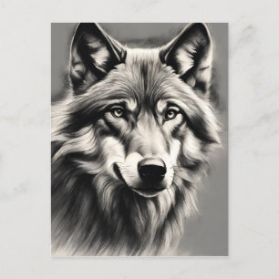 Wolf Sketch Postcard