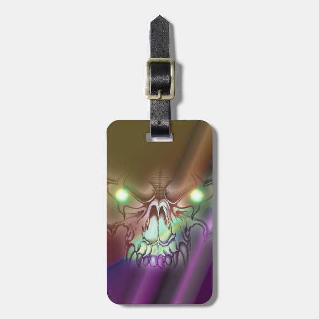 Wolf Skull Luggage Tag (Front Vertical)