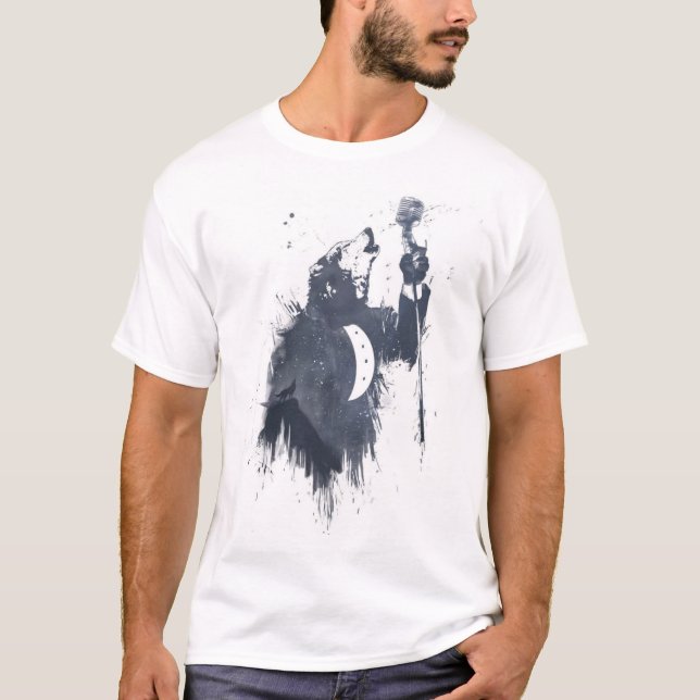 Wolf song (blue) T-Shirt (Front)