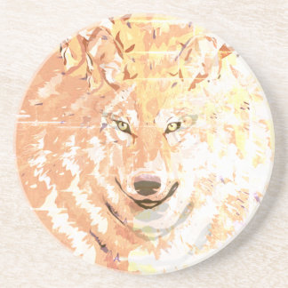 Wolf spirit artwork coaster