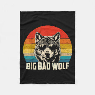 Wolf spirit big and bad wolf wolf pack funny wolve fleece blanket