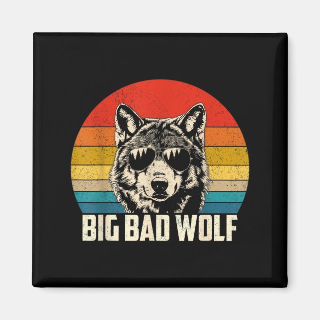 Wolf spirit big and bad wolf wolf pack funny wolve magnet (Front)