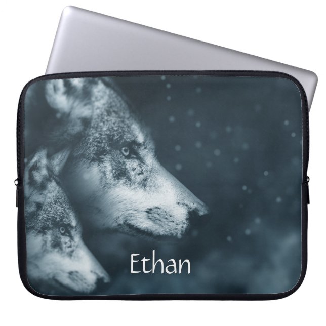 Wolf Spirit Custom Laptop Sleeve (Front)