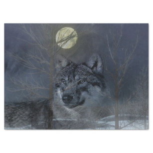 Wolf Spirit Moon Night Tissue Paper