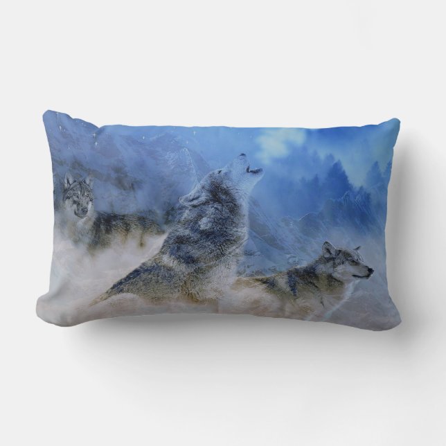 Wolf Spirits Lumbar Cushion (Front)