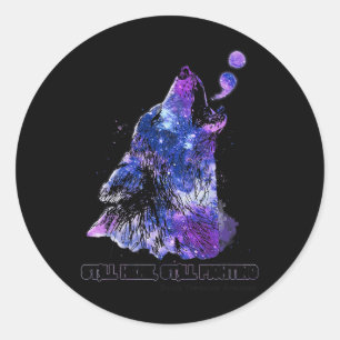 Wolf Still Here Still Fighting Suicide Prevention Classic Round Sticker