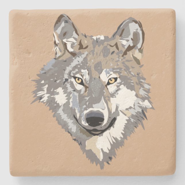 Wolf Stone Coaster (Front)