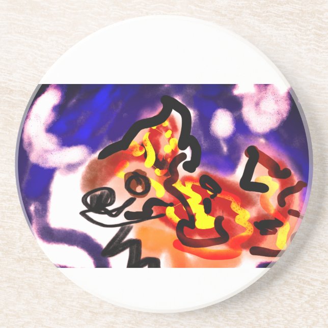 Wolf  summer night coaster (Front)
