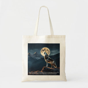 Wolf Symbolism Tote Bag