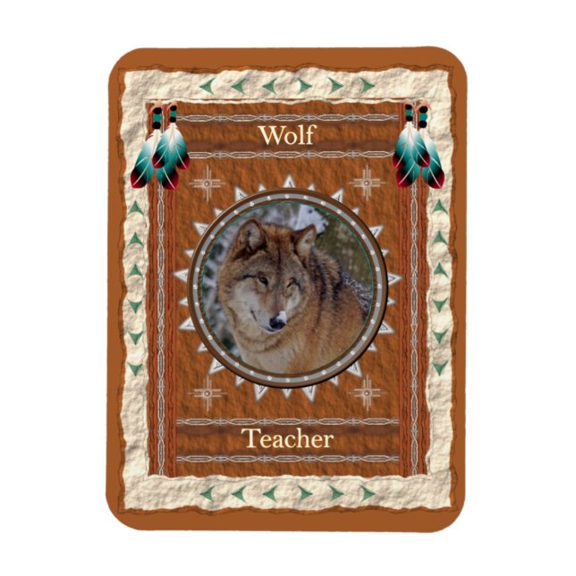 Wolf Teacher Energy Magnet (Vertical)