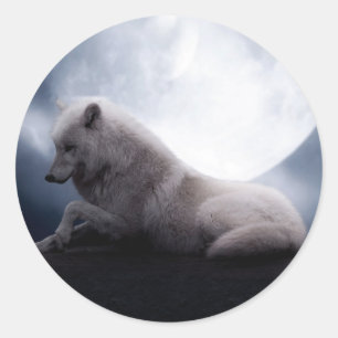 Wolf the King of Wilderness Classic Round Sticker