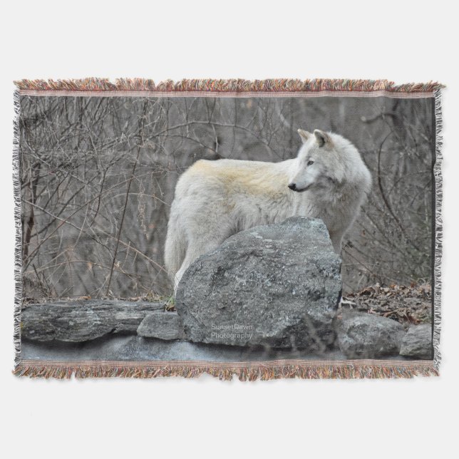 Wolf Throw Blanket (Front)