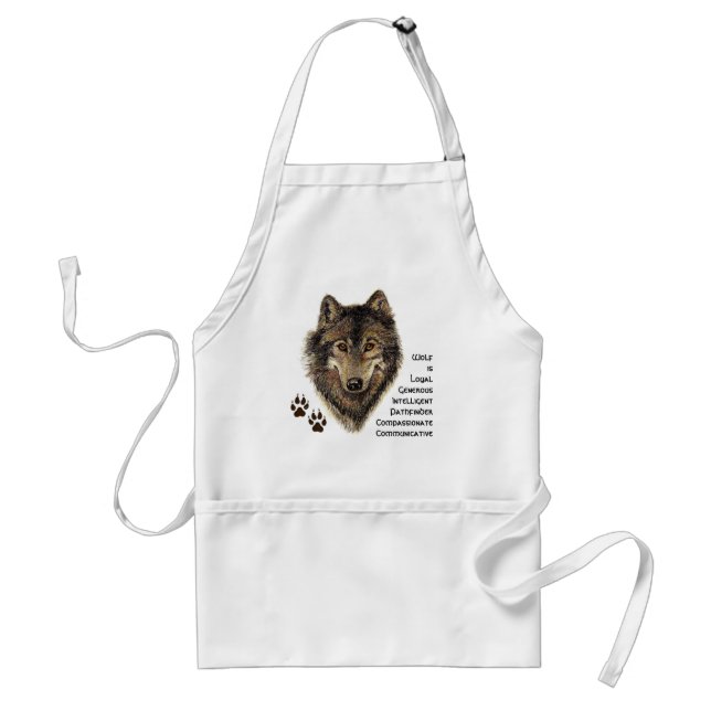 Wolf Totem, Animal Guide Symbol Standard Apron (Front)