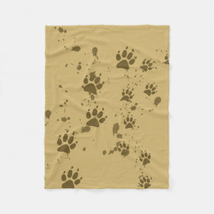 Wolf Tracks Fleece Blanket