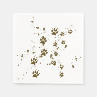 Wolf Tracks Napkin