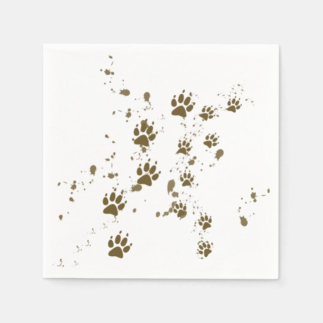 Wolf Tracks Napkin (Front)