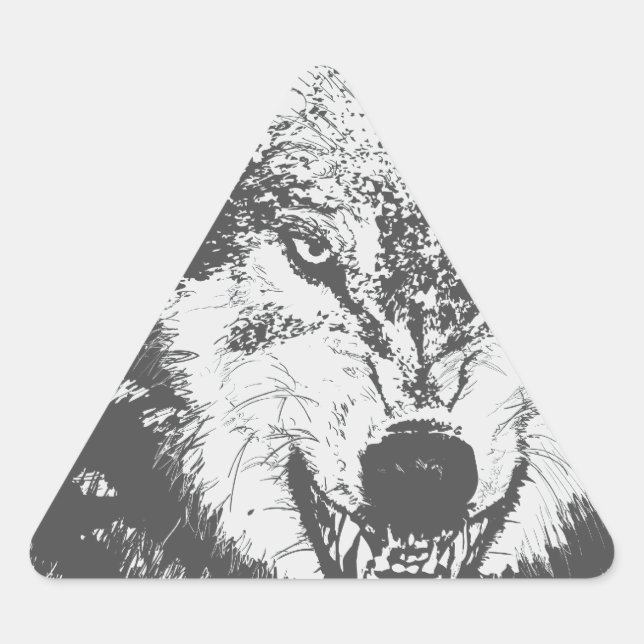 Wolf Triangle Sticker (Front)