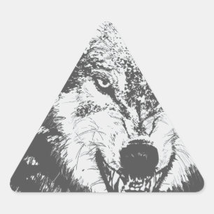 Wolf Triangle Sticker