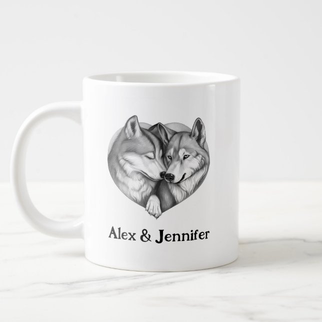 Wolf Valentine Mug (Left)