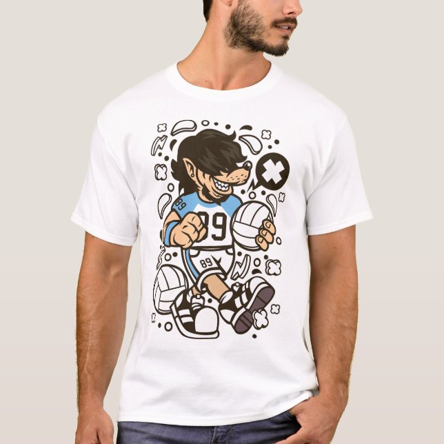 Wolf volley ball T-Shirt (Front)