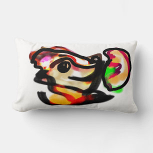 Wolf waiting Autumn Lumbar Cushion