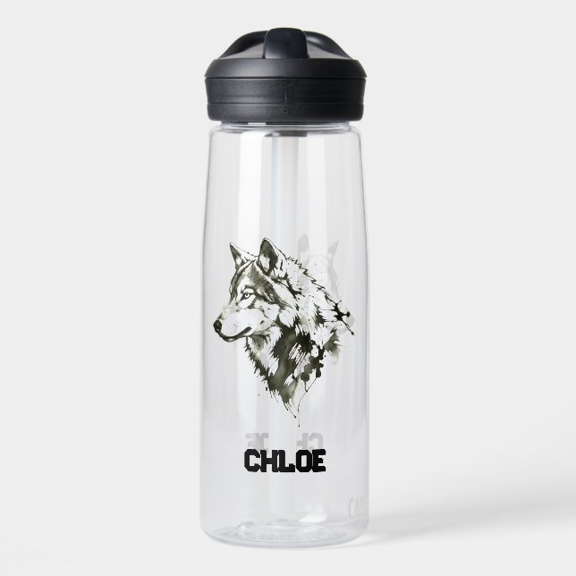 Wolf Water Bottle (Front)