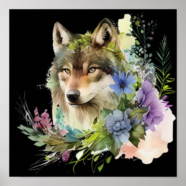 WOLF Watercolor Poster (Front)