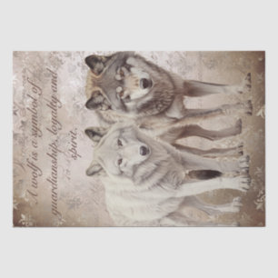 Wolf Watercolor Tissue Paper