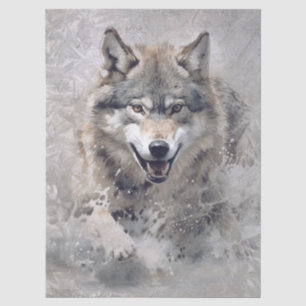 Wolf Watercolor Tissue Paper