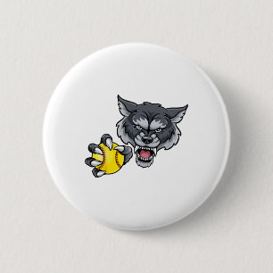 Wolf Werewolf Softll Ll Animal Mascot 6 Cm Round Badge