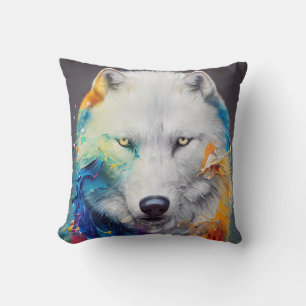 Wolf White wolf Animal Discovery Adventure Nature  Cushion