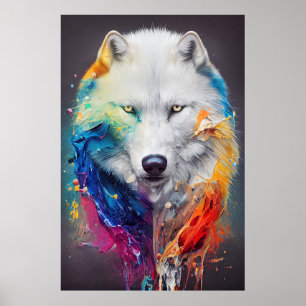 Wolf White wolf Animal Discovery Adventure Nature Poster