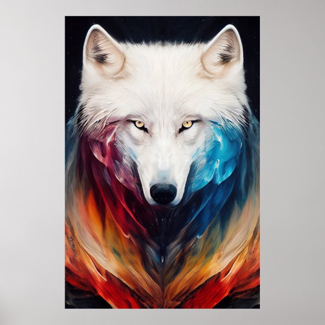 Wolf White wolf Animal Discovery Adventure Nature  Poster (Front)